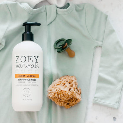 Zoey Naturals Sweet Citrus Baby Wash & Shampoo, Made For Sensitive Skin, Tear-free, Paraben-Free