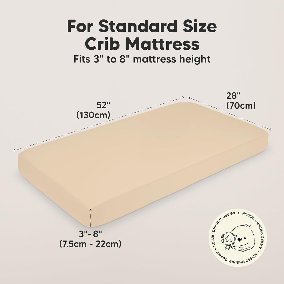 KeaBabies 2-Pack Organic Crib Sheets for Boys, Girls - 52x28 Fitted Crib Mattress Sheet Neutral