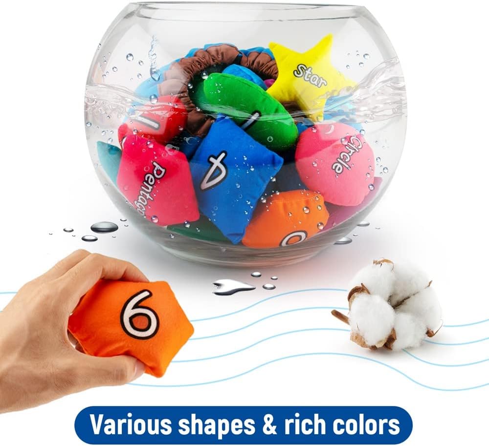 beetoy Shapes Bean Bags Matching Game - Toddler Preschool Learning Activities Memory for Numbers