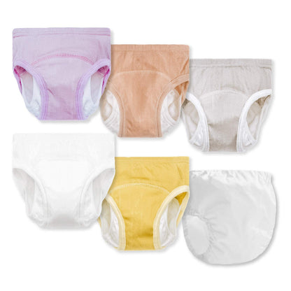 Joyo roy 5Pcs Training Underwear for Girls Double Thigh Wings for Antileak Organic Cotton Toddler
