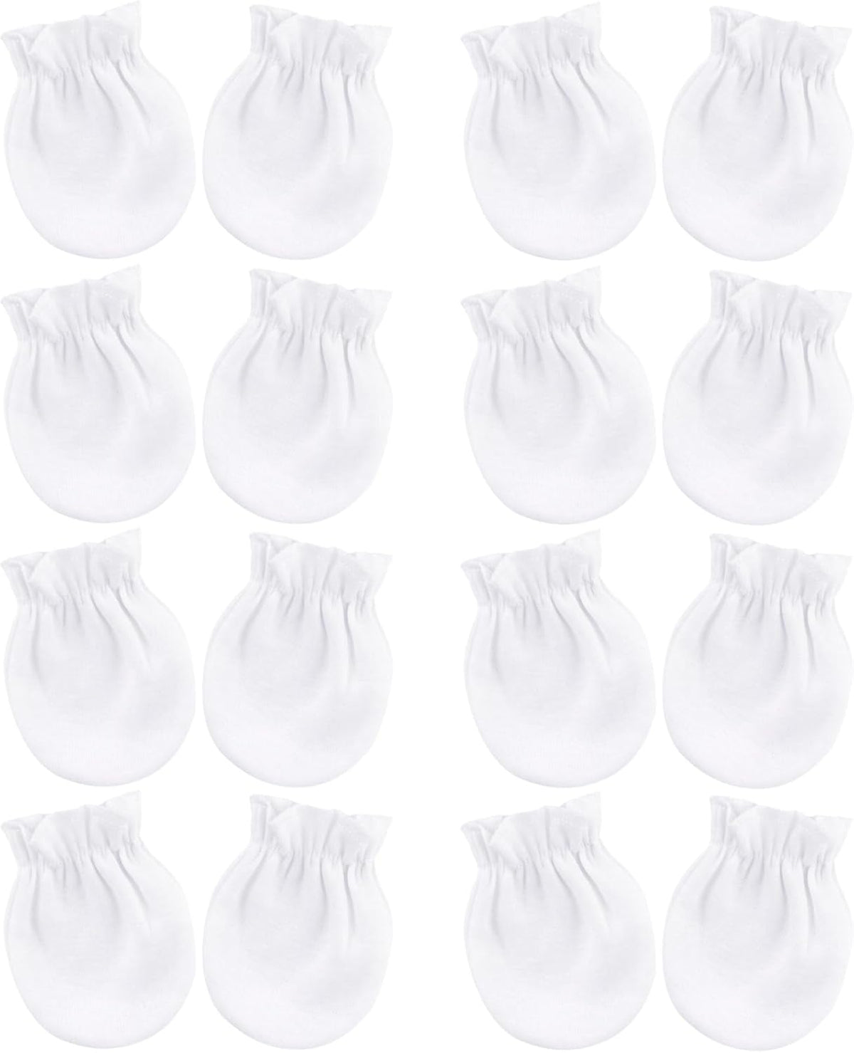 BQUBO Newborn Infant Toddler Mittens No Scratch Cotton Elastic Wrist Gloves Hypoallergenic for 0-6