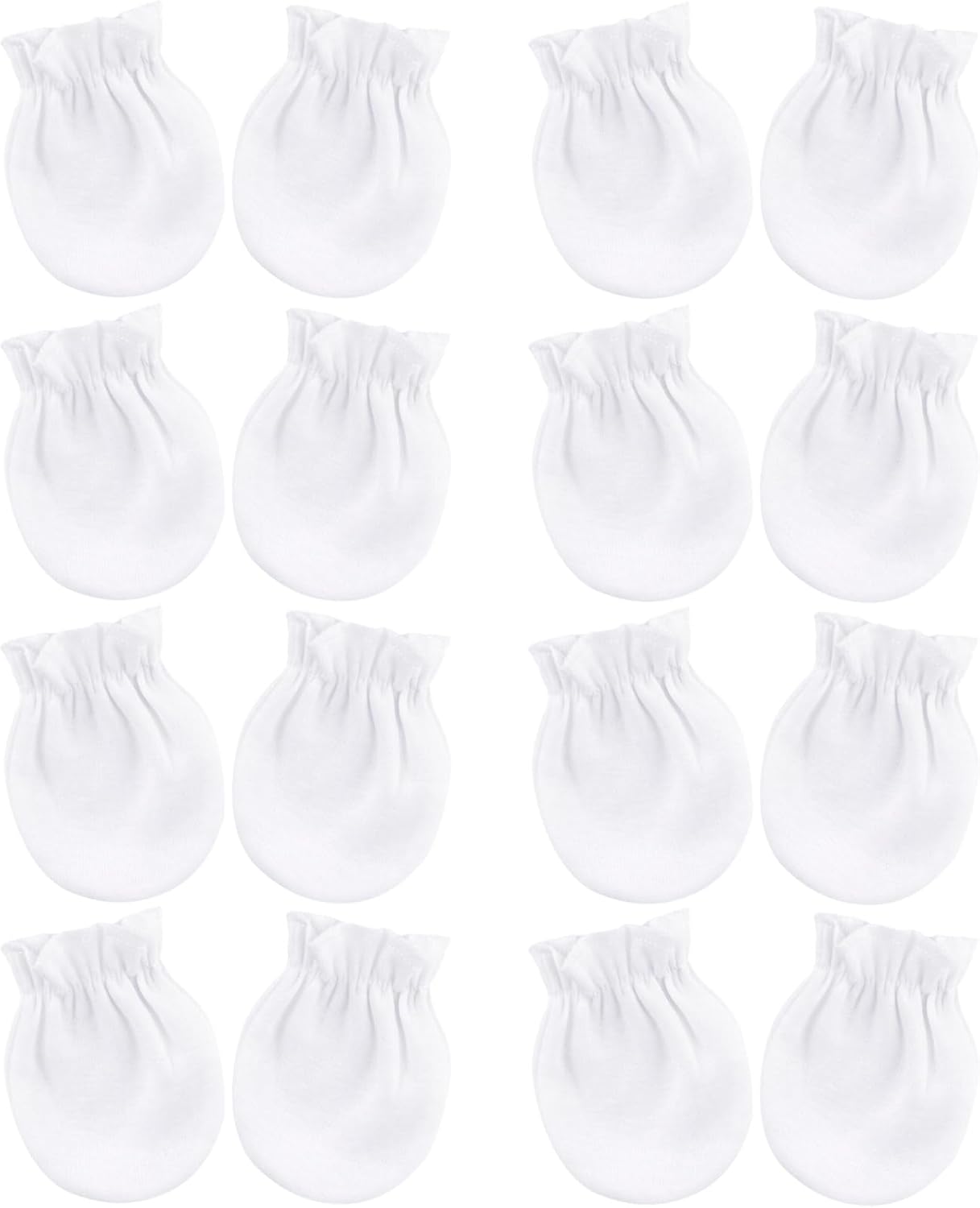 BQUBO Newborn Infant Toddler Mittens No Scratch Cotton Elastic Wrist Gloves Hypoallergenic for 0-6