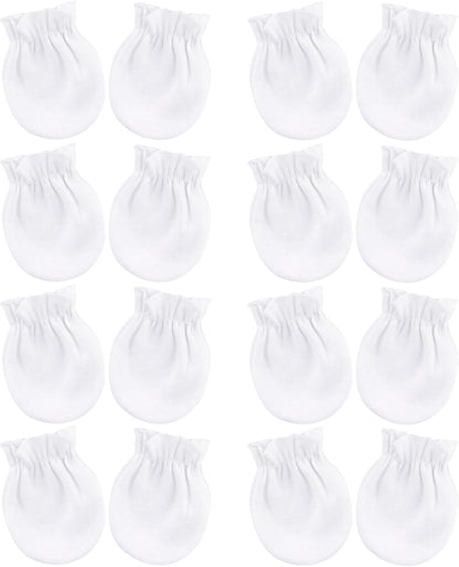 BQUBO Newborn Infant Toddler Mittens No Scratch Cotton Elastic Wrist Gloves Hypoallergenic for 0-6