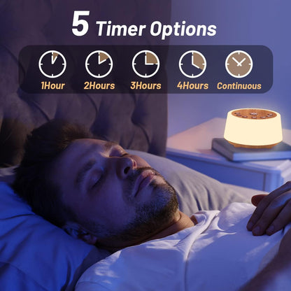 Color Noise Sound Machines with 10 Colors Night Light 25 Soothing Sounds and Sleep White Noise