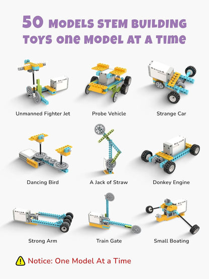 50-in-1 STEM Building Toys for Kids Aged 6-12: 50 Models Science Educational Engineering Blocks