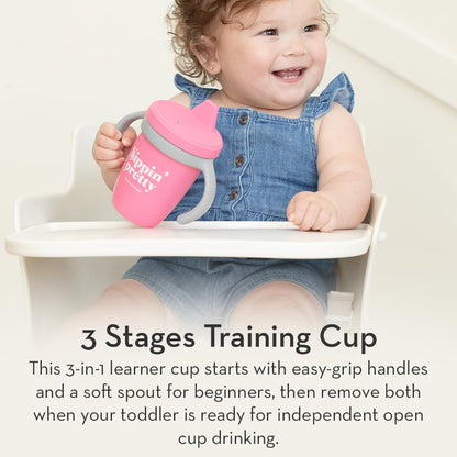 Sippy Cup by Bella Tunno, Silicone Training Cup with Transition Handles for Infants, Toddlers &