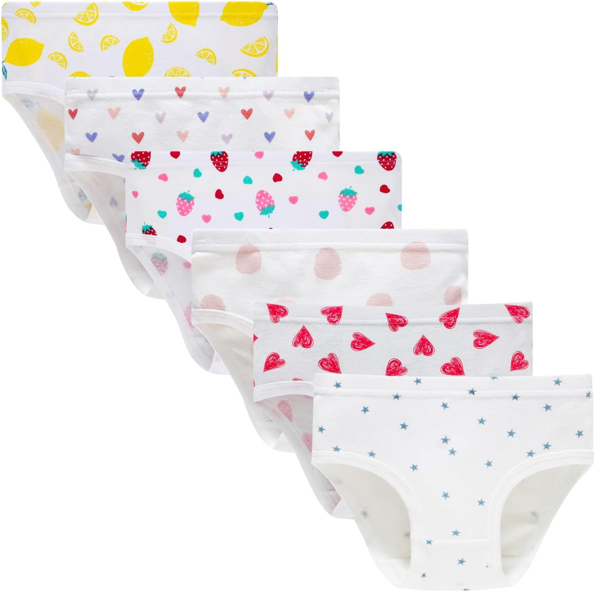 Cadidi Dinos Little Girls' Soft Cotton Underwear Kids Cool Breathable Comfort Panty Briefs Toddler