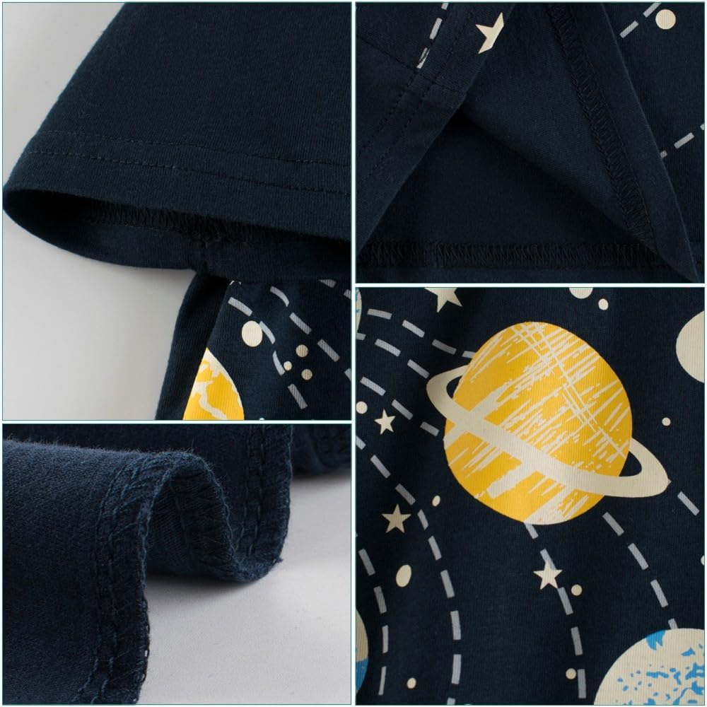Boys' 4-Pack Excavator Short Sleeve Crewneck T-Shirts Top Tee Size 2-7 Years Toddler Boys' Value