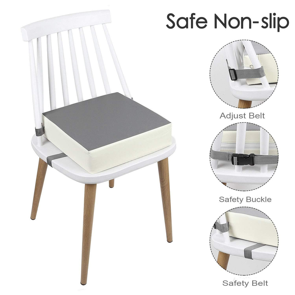 Toddler Booster Seat for Kitchen Chair, Waterproof PU Chair Cushion