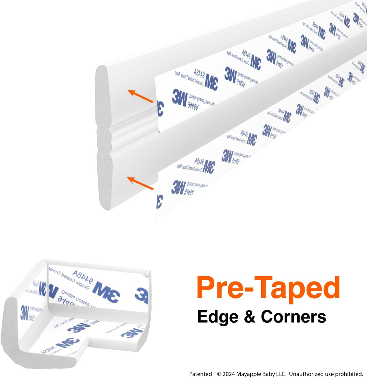 Roving Cove PreFit (Classic) Furniture Edge Corner Protector (Standard 15ft Edge 4 Corners), Baby