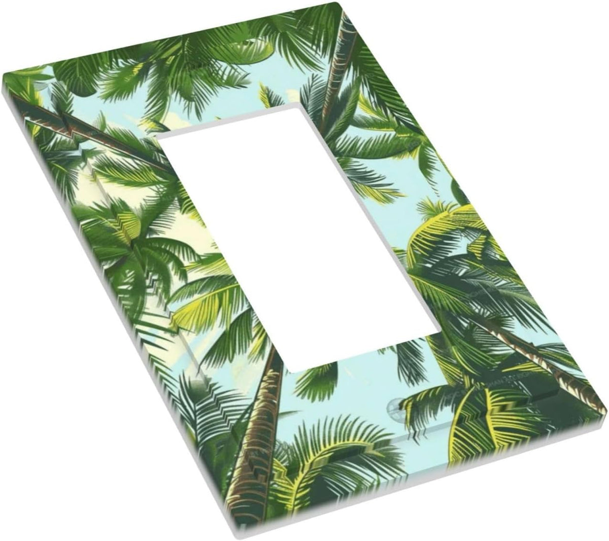 Summer Sky Coconut Palms Trees Green Plants Leaf Decorative Outlet Covers 1 Gang Single Rocker