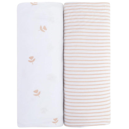Ely’s & Co. Changing Pad Cover, Diaper Changing Table Sheets, 2 Pack, Cradle Sheet Set for Baby