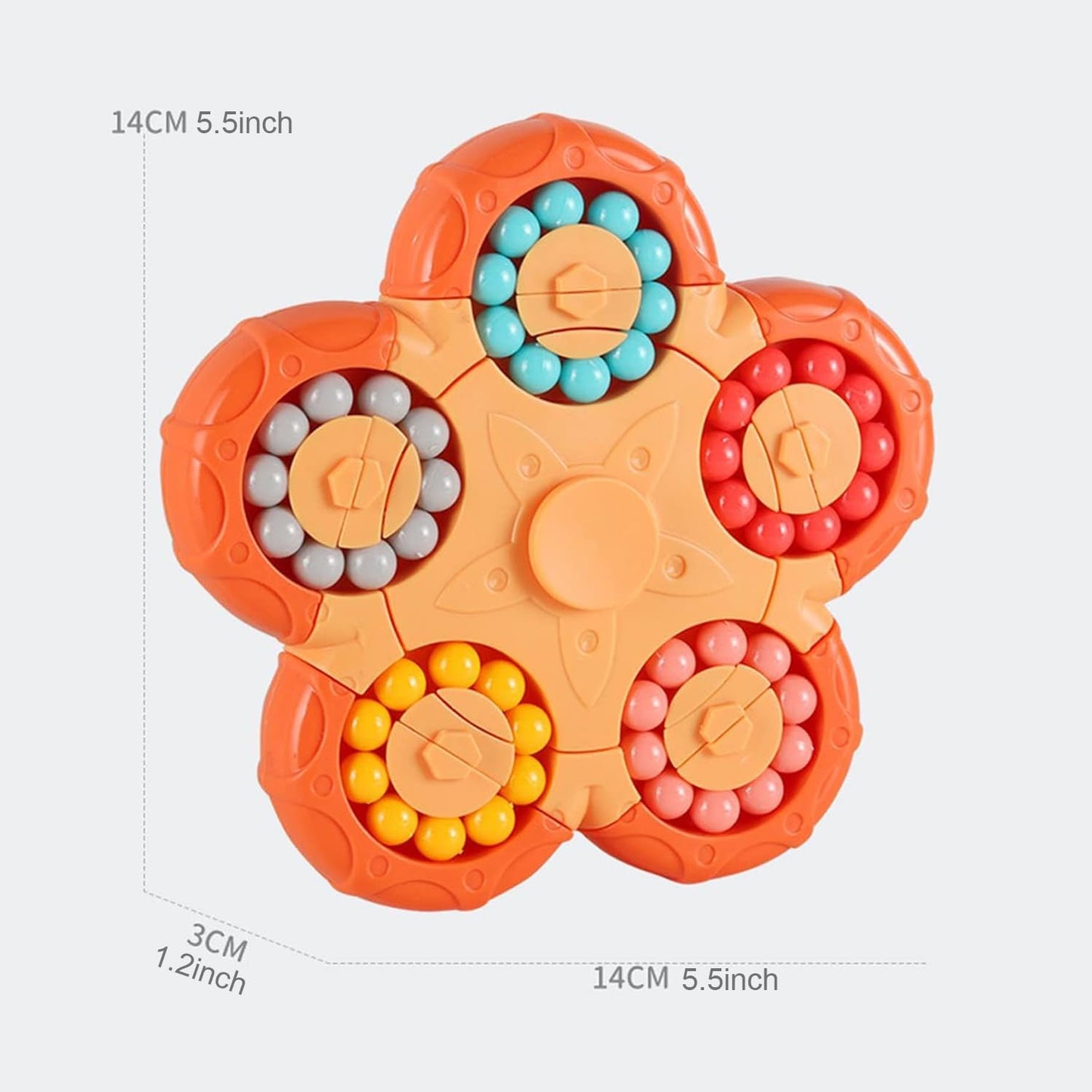 YUDANSI Magic Bean Puzzle Toy, Rotating Magic Bean Fidget Toys 2-in-1, Magic Ball Brain Teaser STEM