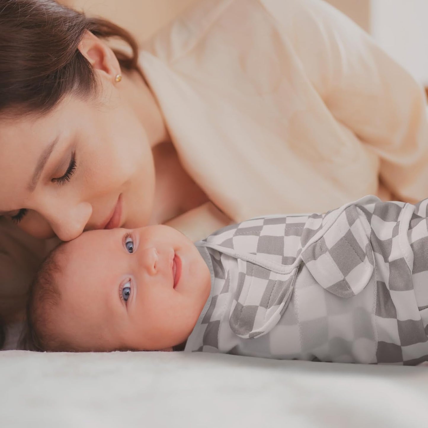 Baby Swaddle Sacks, 3-Pack Newborn Organic Cotton Swaddle Wrap, Adjustable Swaddling Blankets
