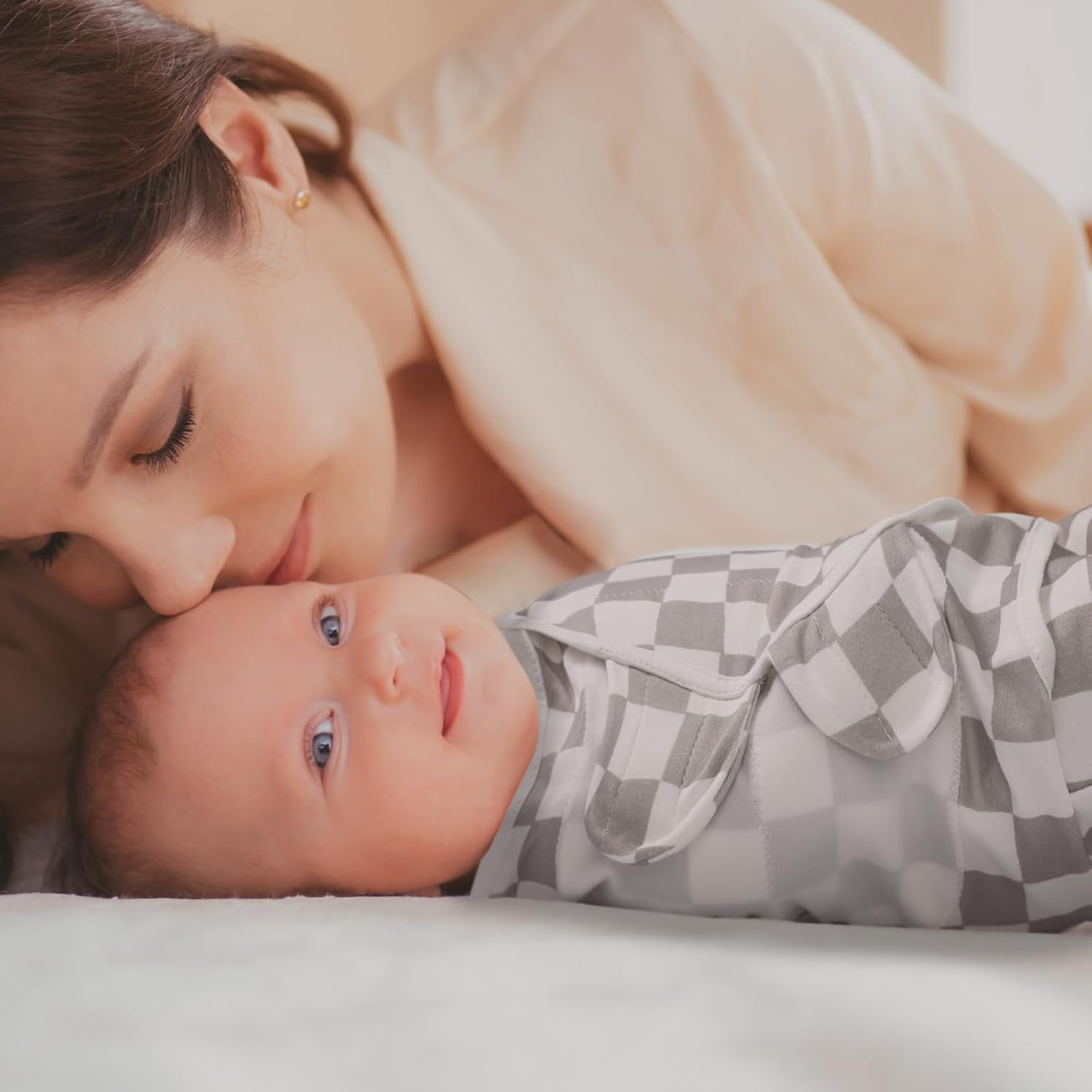 Baby Swaddle Sacks, 3-Pack Newborn Organic Cotton Swaddle Wrap, Adjustable Swaddling Blankets