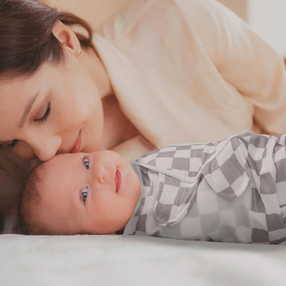 Baby Swaddle Sacks, 3-Pack Newborn Organic Cotton Swaddle Wrap, Adjustable Swaddling Blankets