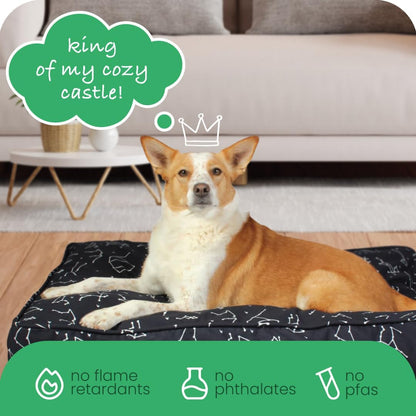 Molly Mutt Large Crib Mattress Cover - Rocketman Print - Measures 27”x52”x5”- 100% Cotton - Durable