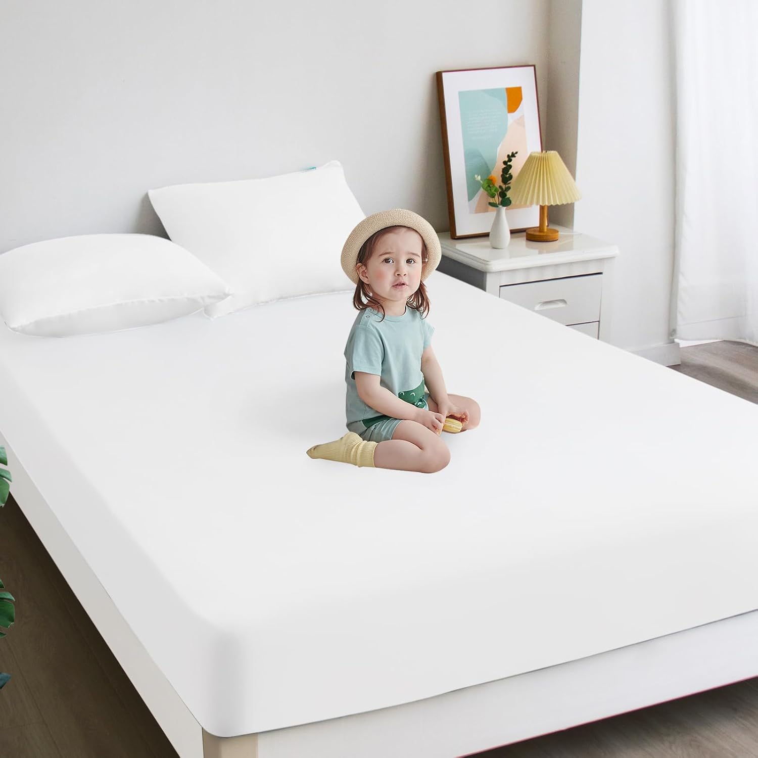 2 Pack King Mattress Protector Waterproof, Noiseless & Soft Coverage King Size Mattress Cover