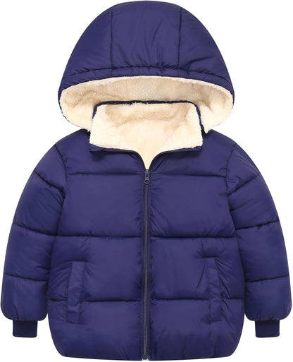 TUONROAD 1-6T Baby Girl Boy Winter Fleece Coats Toddler Warm Puffer Jackets Kids Down Alternative