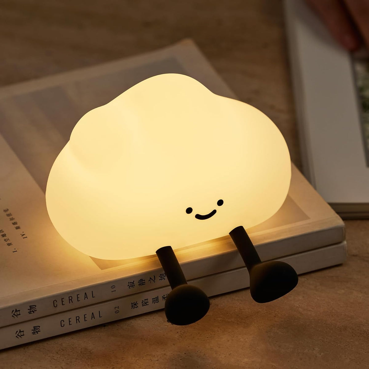 Cloud Night Light for Kids, Adorable Touch Night Lamp Silicone Dimmable LED Nightlight for Nursery
