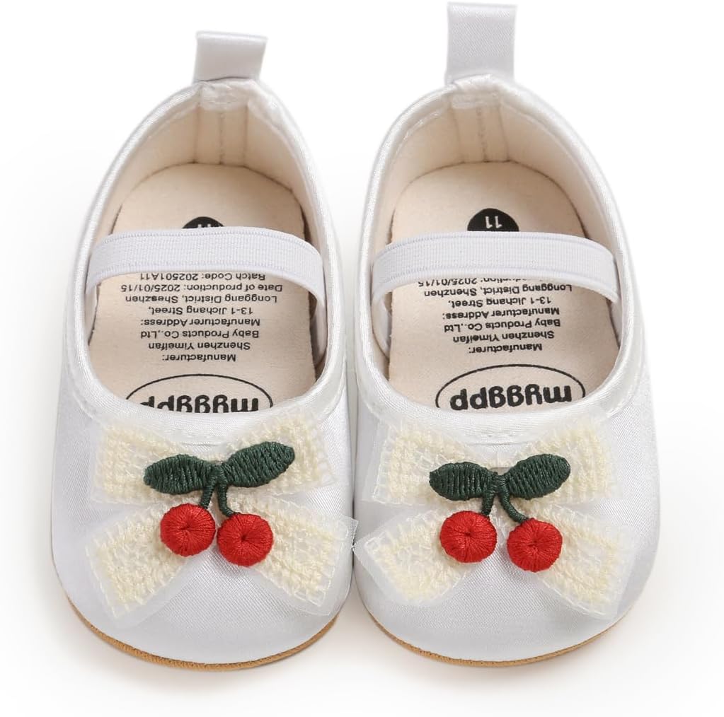 Baby Shoes Mary Jane Flats Non Slip Soft Sole Infant Toddler Sneakers First Walkers Party Christmas
