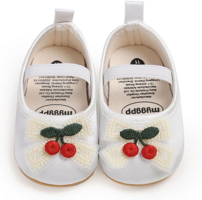 Baby Shoes Mary Jane Flats Non Slip Soft Sole Infant Toddler Sneakers First Walkers Party Christmas