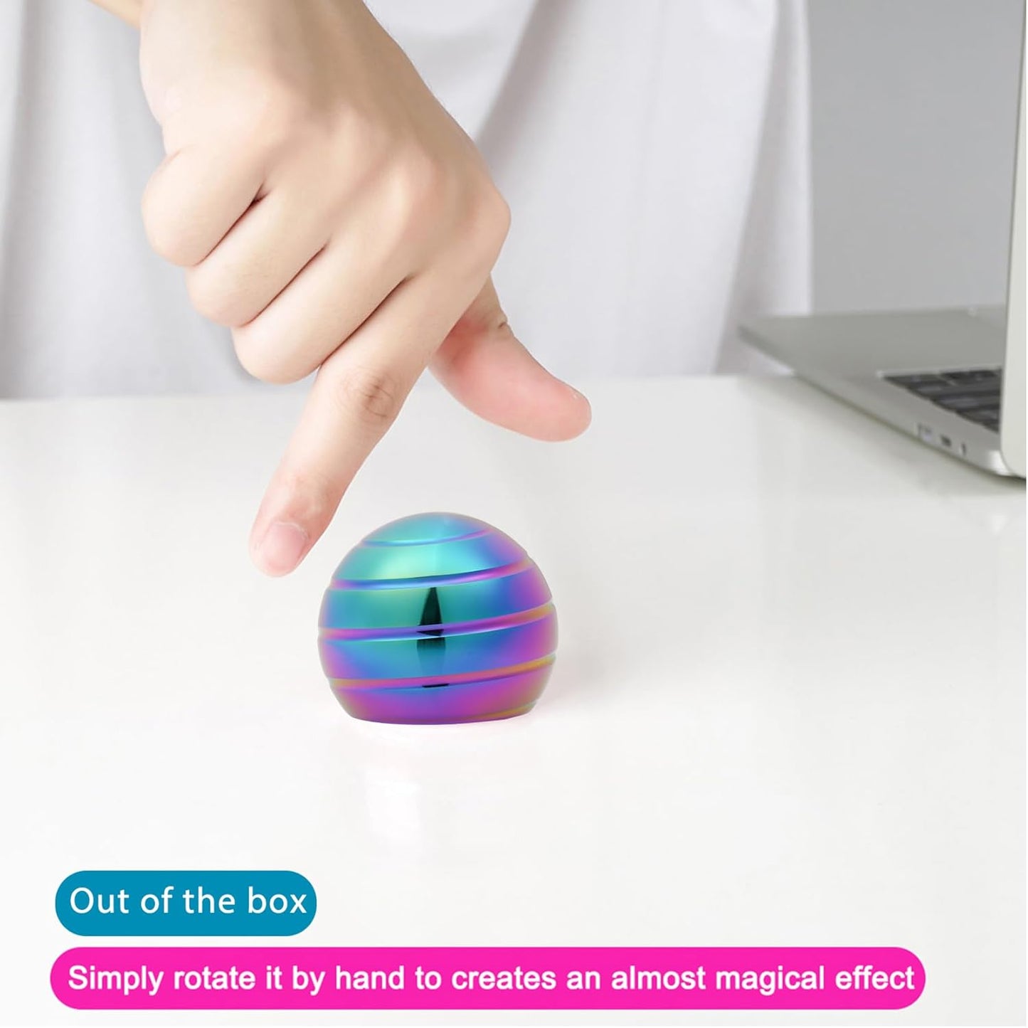 Desk-Toys for Fidget Kinetic-Cool-Gadgets: Cool-Stuff for Kid Children Teen Adult, Optical-Illusion