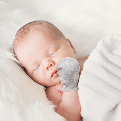 Newborn Baby Mittens No Scratch Cotton Elastic Wrist Gloves Infant Toddler Mittens for Baby Boy