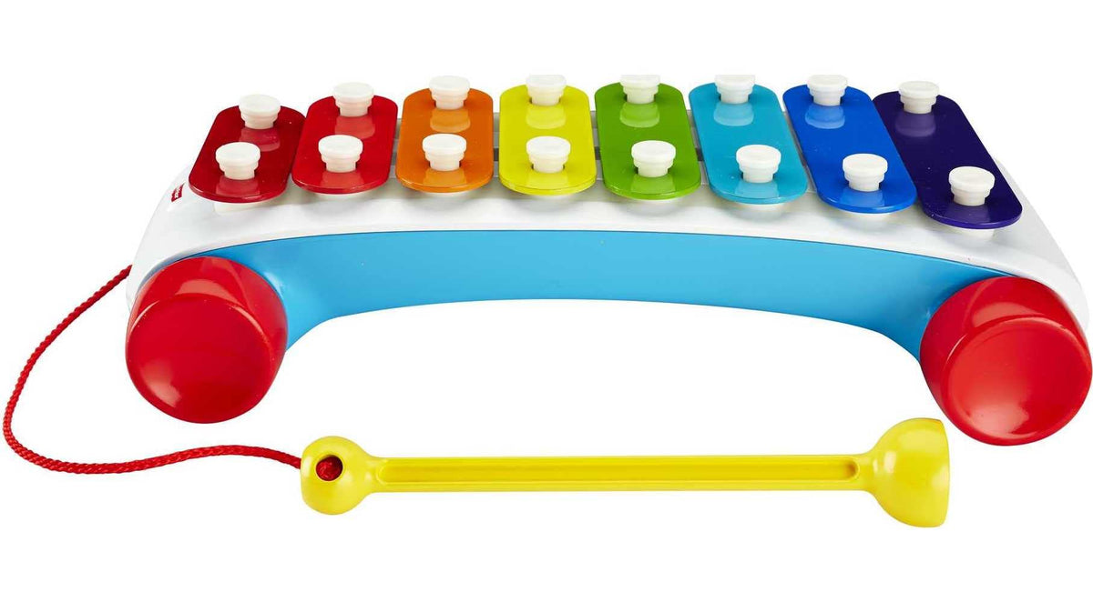 Fisher-Price Toddler Pull Toy, Classic Xylophone Pretend Musical Instrument with Mallet for