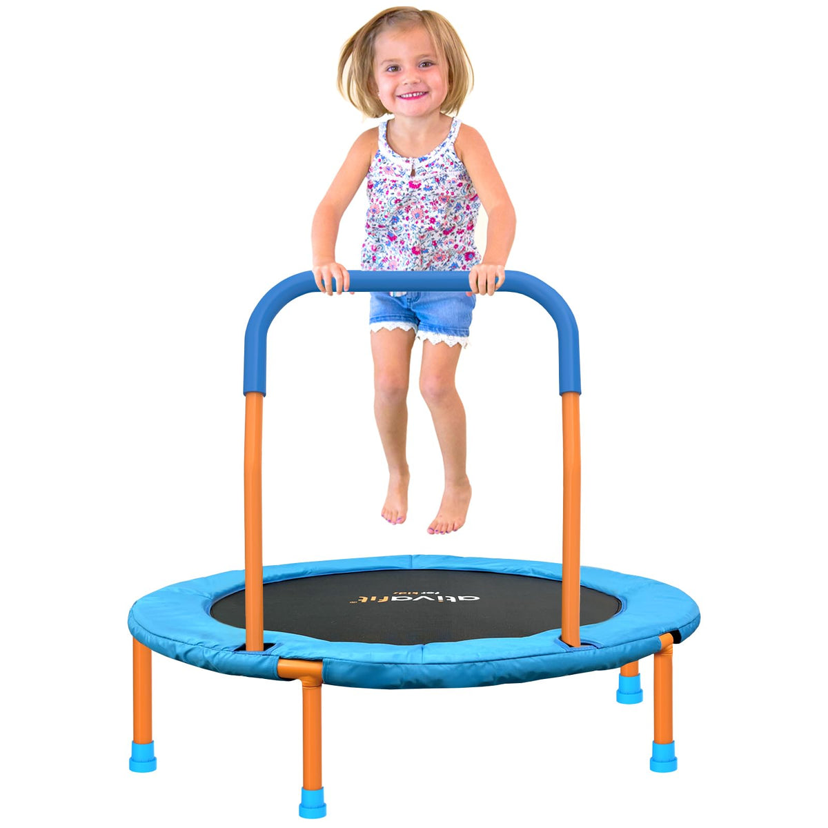 Ativafit 36inch Mini Toddler Trampoline for Kids Ages 1-6 Indoor Outdoor Folding Small Rebounder
