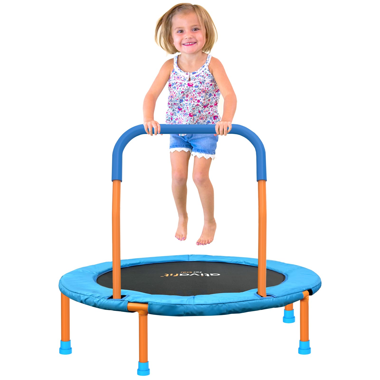 Ativafit 36inch Mini Toddler Trampoline for Kids Ages 1-6 Indoor Outdoor Folding Small Rebounder