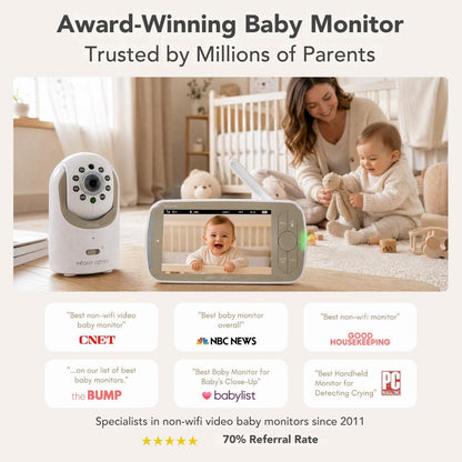Infant Optics DXR-8 PRO - Patented Active Noise Reduction (ANR), 5” HD Video Baby Monitor with 1