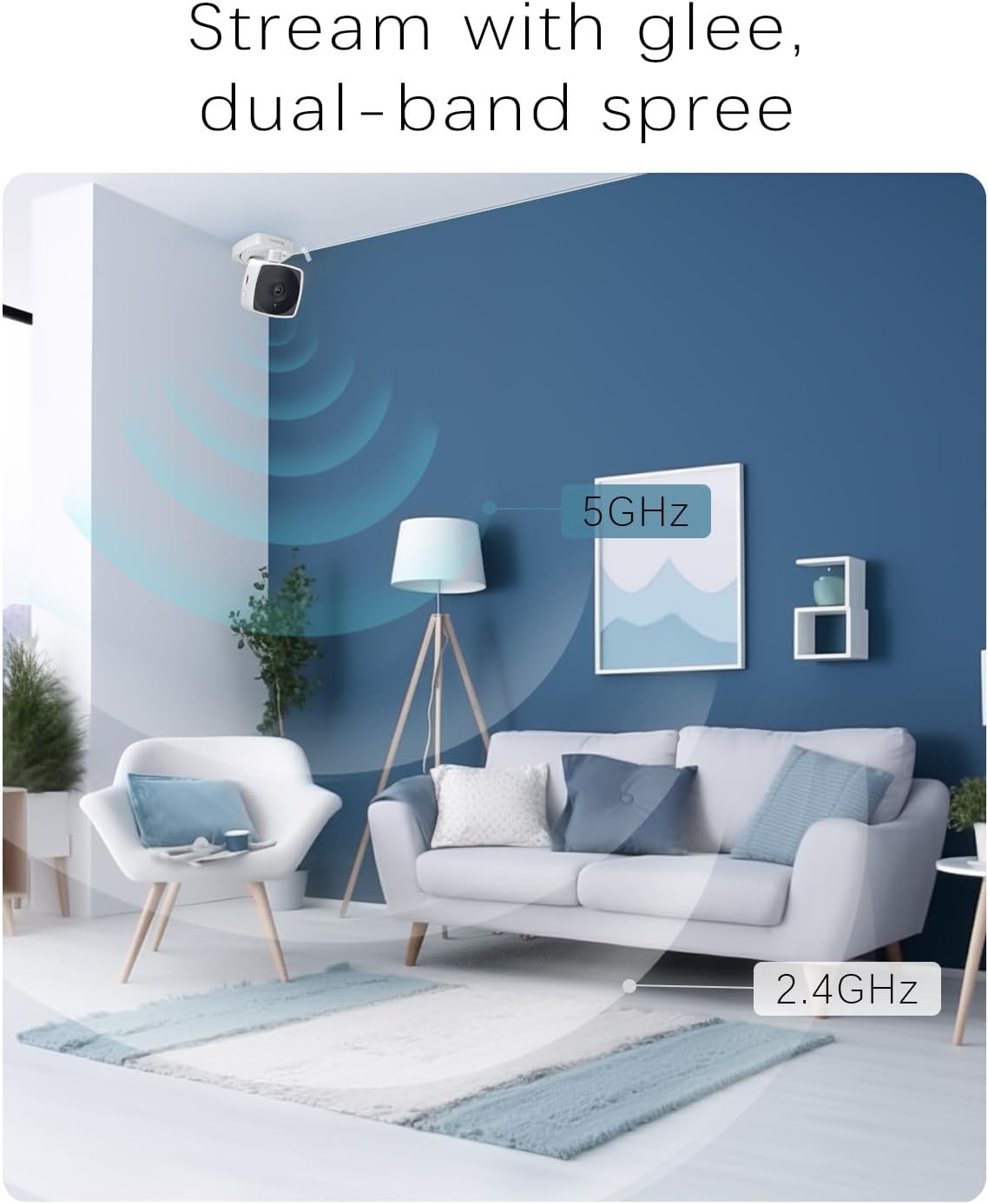 blurams Cameras for Home Security 5GHz, 2K Indoor Camera, Pet Camera with Phone App, AI Motion