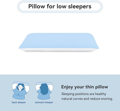 AM AEROMAX 2.75 Inches Standard Size Hyper Slim Memory Foam Pillow for Stomach and Back Sleepers