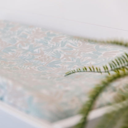 Crane Baby Changing Pad Cover, 100% Cotton Sateen Exterior Change Pad Cover, Beach Life Theme, 16"
