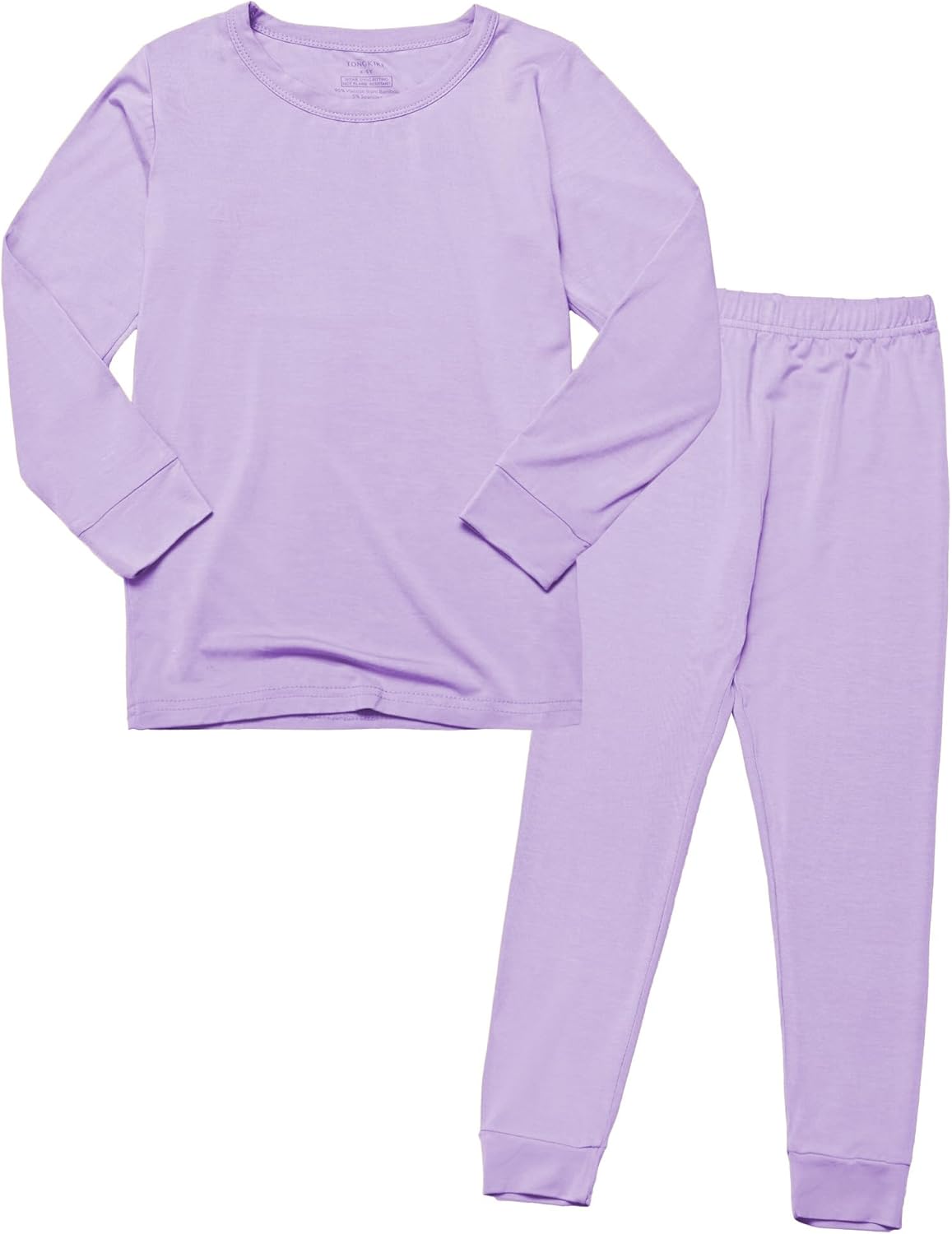 BABY 2T-10Y Toddler Kids Girls Boys Soft Comfy Viscose 2pcs Set Long Sleeve Plain Shirts and Pants