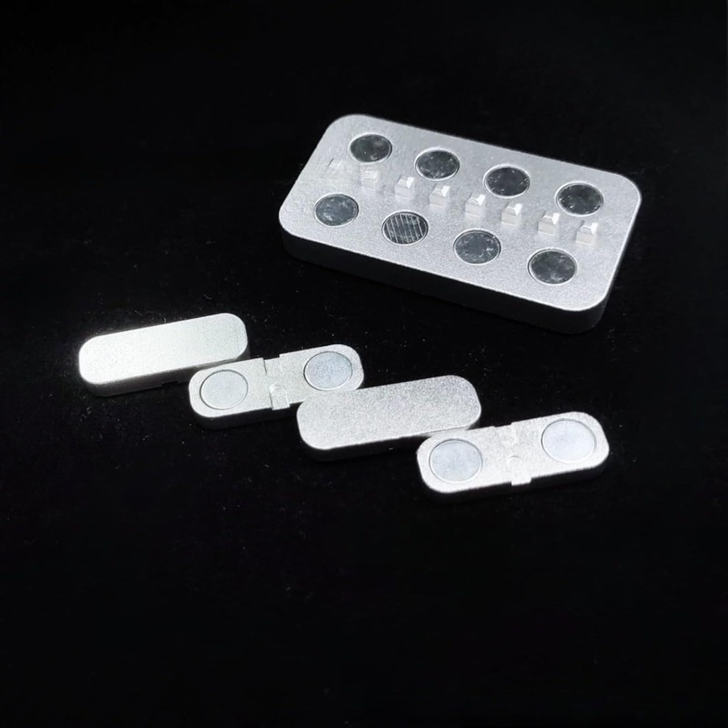 Premium Magnetic Metal Fidget Slider - EDC Haptic Clicker Stress Relief Toy for Adults, Anxiety &