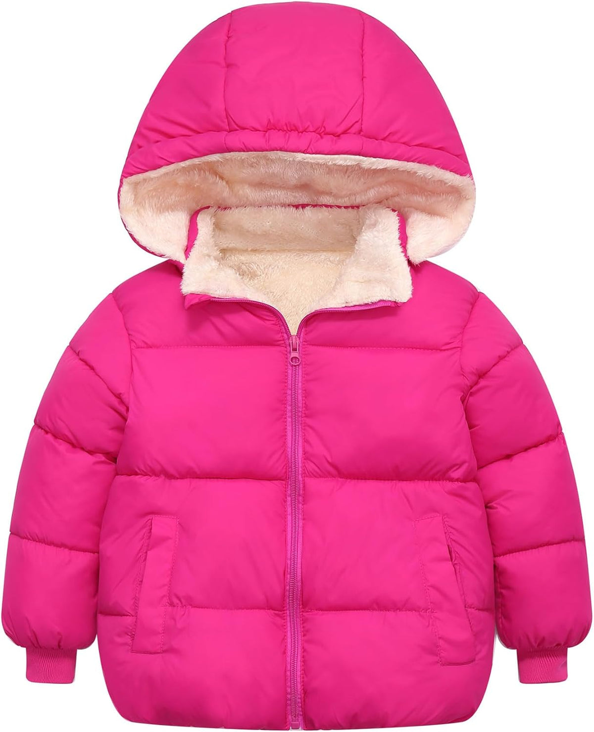 TUONROAD 1-6T Baby Girl Boy Winter Fleece Coats Toddler Warm Puffer Jackets Kids Down Alternative