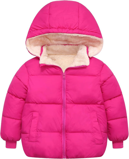 TUONROAD 1-6T Baby Girl Boy Winter Fleece Coats Toddler Warm Puffer Jackets Kids Down Alternative