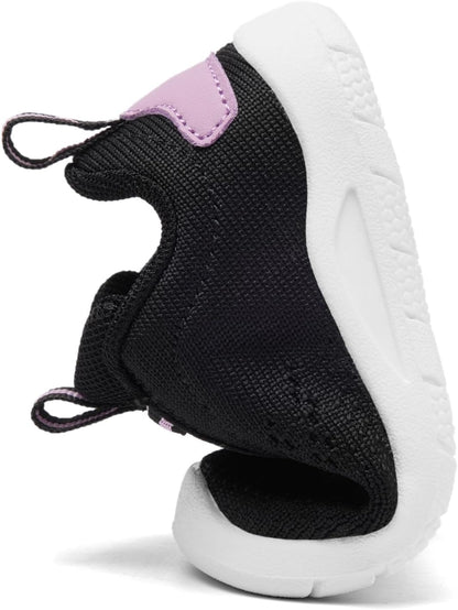 MORENDL Toddler Slip On Sneakers Baby Walking Shoes Non-Slip Breathable Unisex Pink Mesh Lace-Up