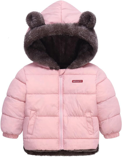 Fairy Baby Infant Baby Winter Coat Cute Teddy Bear Hooded Jacket Warm Fleece Outerwear Windproof