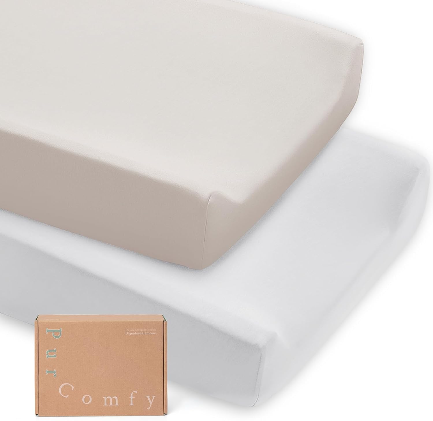 Supersoft Diaper Changing Pad Covers, 2-Pack Premium Bamboo Viscose Change Table Pad Covers for