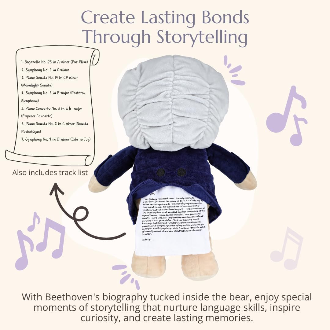 Ludwig Van Beethoven Virtuoso Bear – Plays 40 Mins of Classical Music, Educational & Soothing