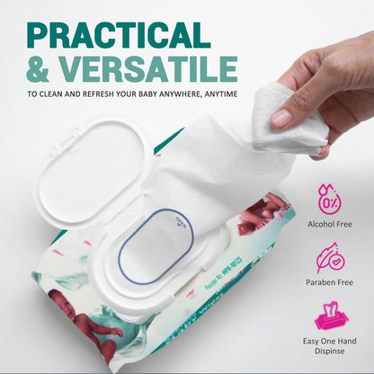 MED PRIDE Scented Baby Wipes Packs in Bulk, 24 Packs X 80 = 1920 Count, Alcohol-Free, Paraben-Free
