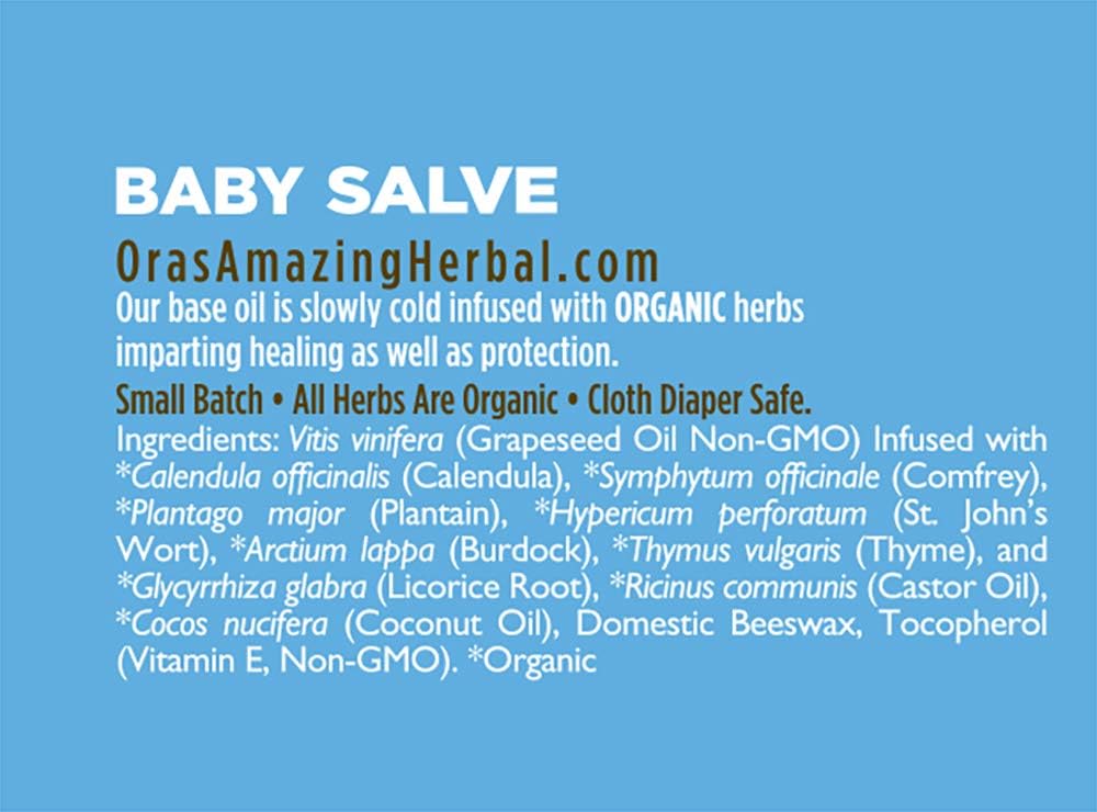 Baby Salve, Diaper Balm, Baby Ointment, Newborn Salve, Natural Baby Care with Calendula, Set of 1