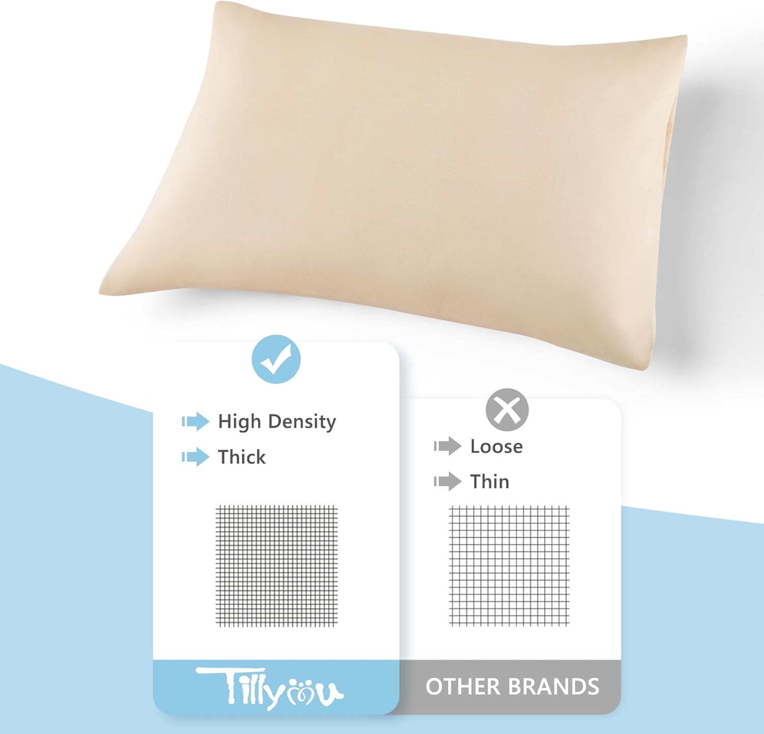 TILLYOU Toddler Pillowcase 2 Pack with Envelope Closure,13" x 18" Silky Soft Microfiber Travel Kids