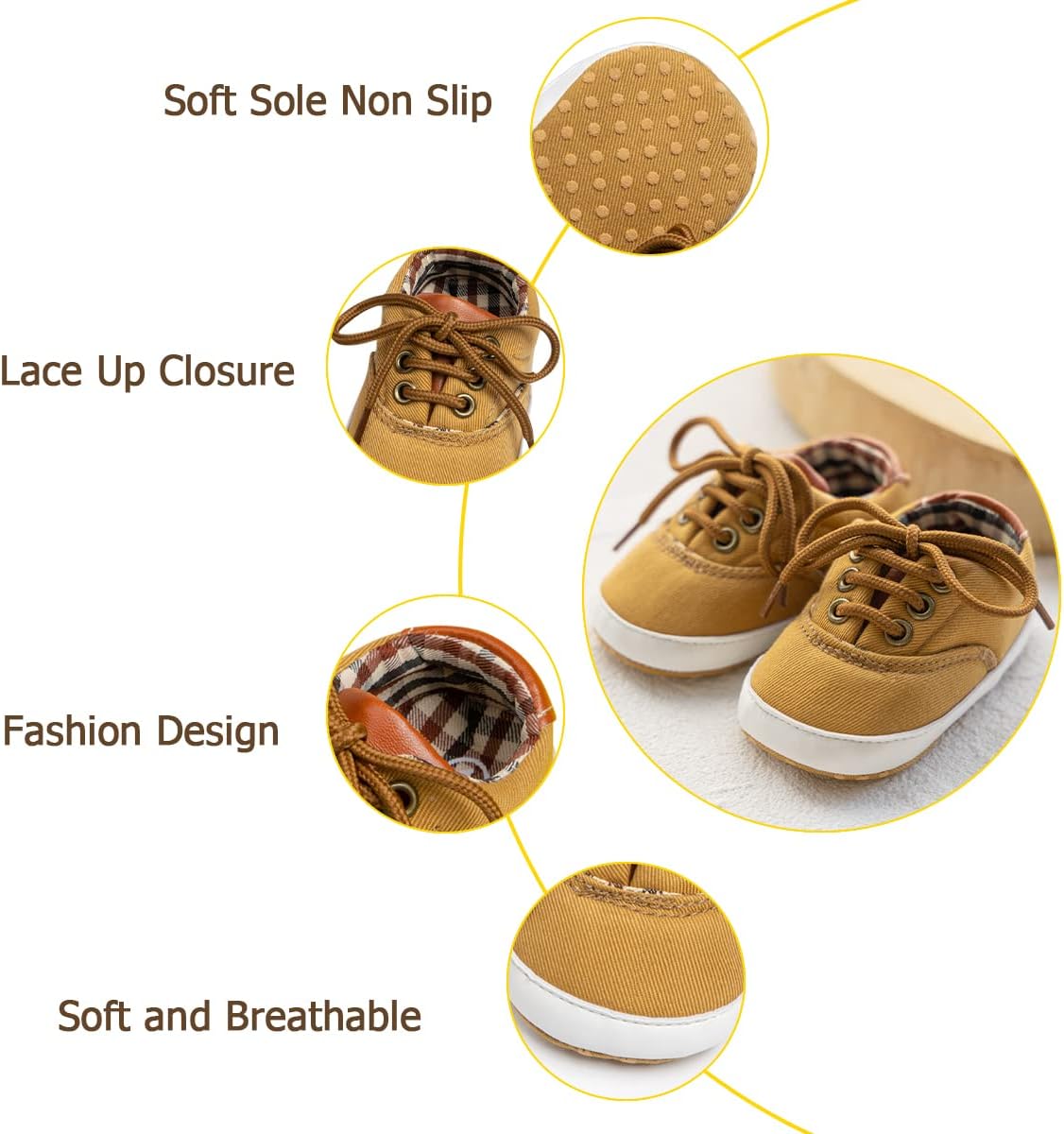 Morbido Infant Baby Boys Girls Canvas Sneaker Toddler Slip On Anti Skid Newborn First Walkers Candy