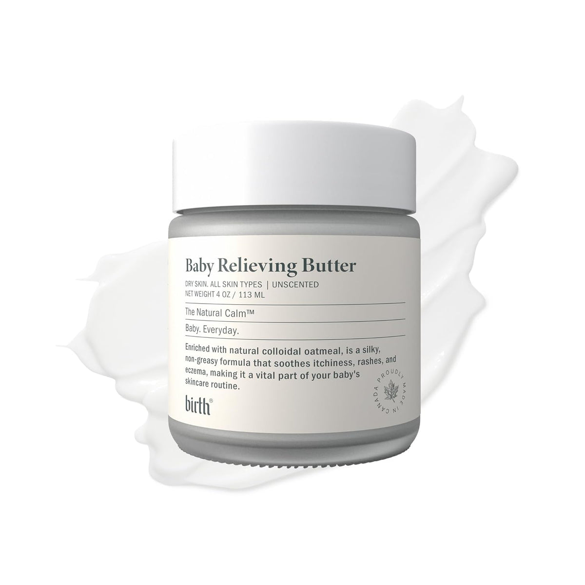 Baby Relieving Butter - Natural Cocoa Seed Butter with Colloidal Oatmeal Diaper Cream for Itchy, &