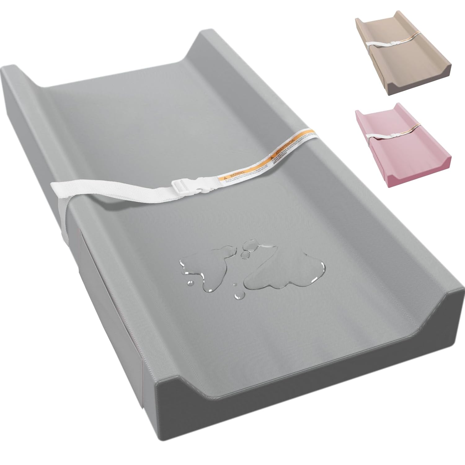 Vegan Leather Baby Changing Pad, Waterproof & Wipeable Soft Diaper Changing Mat 32" x 16.6"