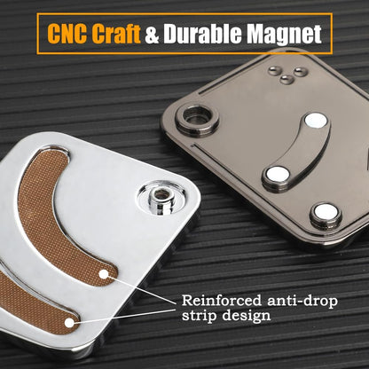 Metal Poker Fidget Slider Toy for Kids Adults, Magnetic Haptic Coin Fidget Pad Push Card, EDC Desk